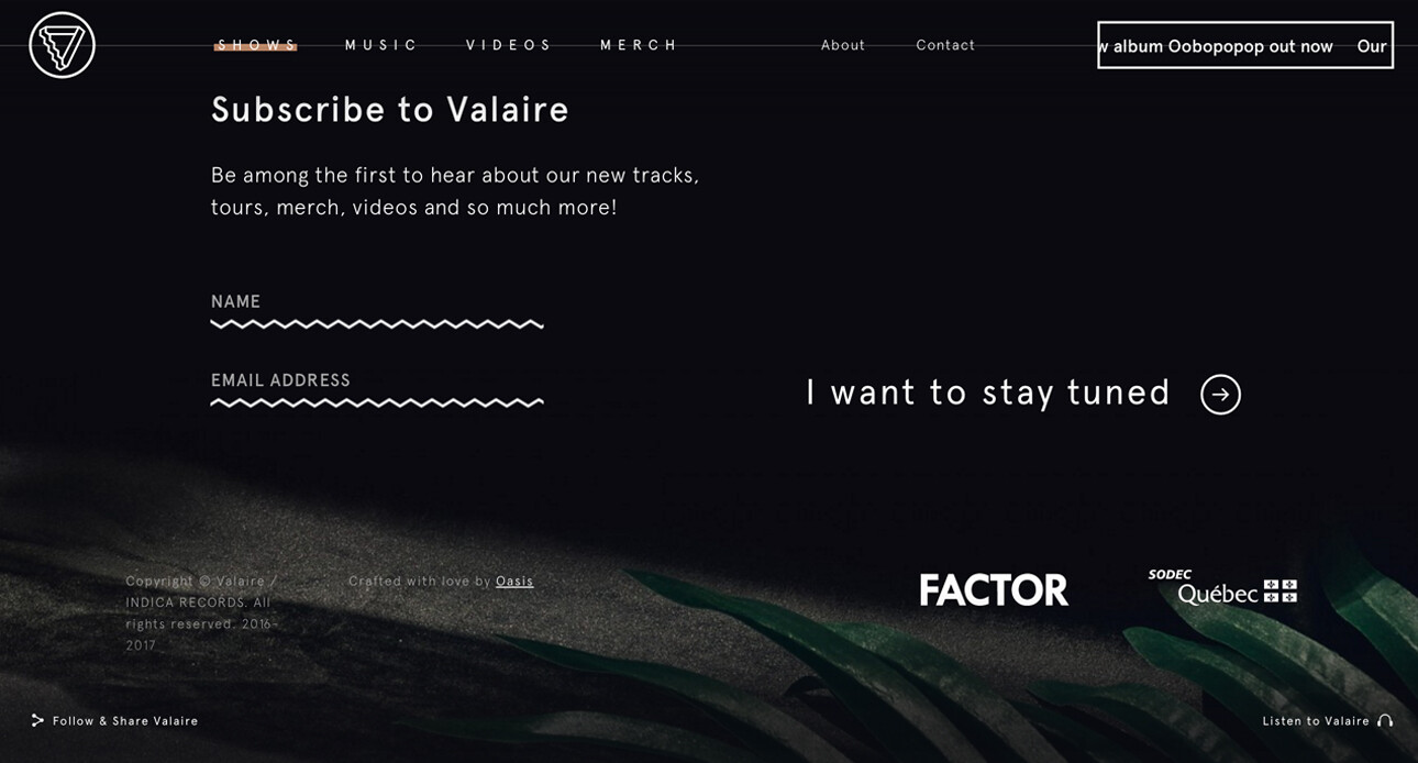 Valaire Website Design