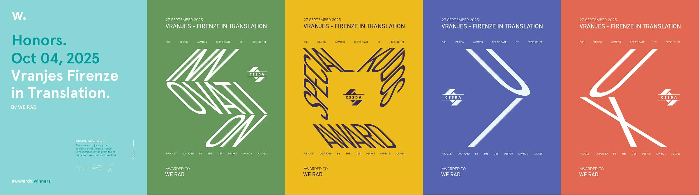 Werad Vranjes Awards
